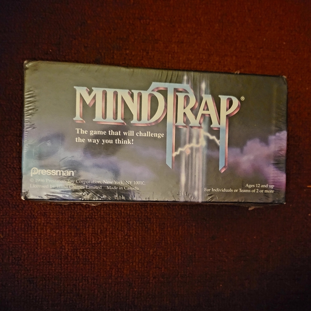 NWT VINTAGE 1991 MINDTRAP GAME THE GAME THAT WILL CHANGE THE WAY YOU THINK AG12+ - Picture 2 of 6